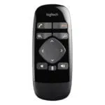 Logitech BCC950 remote control with buttons for call management and volume adjustment