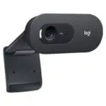 Logitech C505 HD webcam with 720p resolution and built-in long-range microphone.