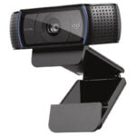 Logitech C920 PRO HD Webcam with adjustable clip and HD 1080p lens.