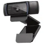 Logitech C920 PRO HD Webcam with adjustable clip and HD 1080p lens.