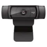 Logitech C920 PRO HD Webcam with 1080p lens and adjustable clip for easy mounting.