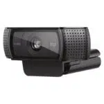 Logitech C920 Pro HD webcam with 1080p lens and adjustable clip for easy mounting.