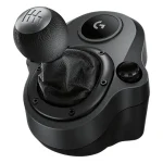 Logitech Driving Force Shifter with leather boot and six-speed gear knob.