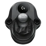Logitech Driving Force Shifter top view with gear stick and control buttons.
