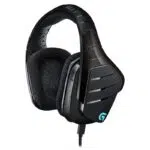 Logitech G633s gaming headset with plush ear cushions and adjustable headband.