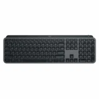 Logitech MX Keys S wireless illuminated keyboard with low-profile keys and backlighting.
